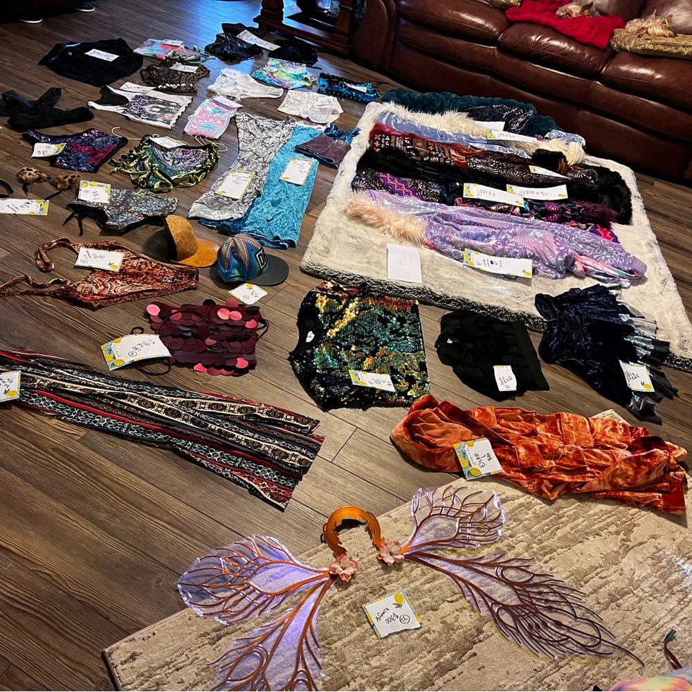 NEED TO UPDATE. A bunch SOLD. Large Amount of Festival items for sale -Lux Muse